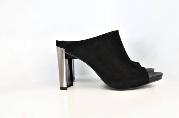 Nobby Open Toe Mule In Black