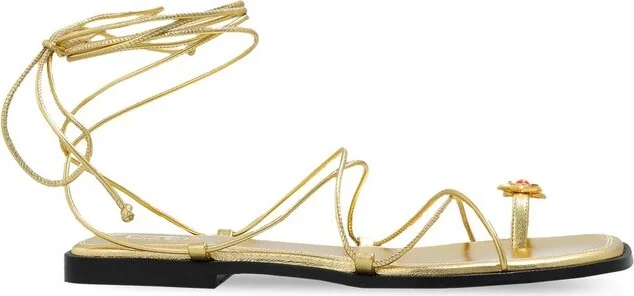 Nodaleto Ankle-Tie Fastening Sandals