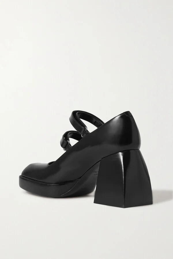 NODALETO - Bulla Babies Glossed-leather Platform Mary Jane Pumps - Black - Image 3
