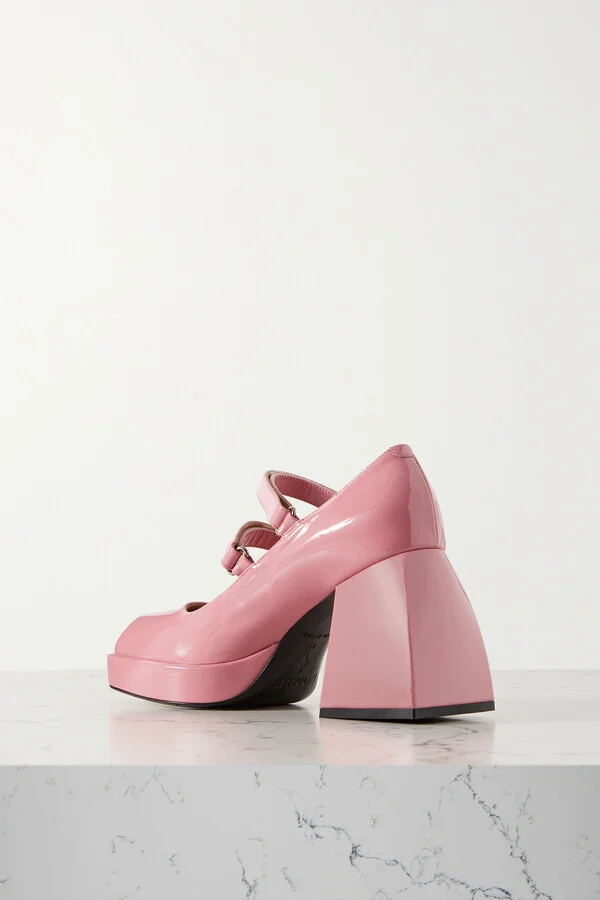 NODALETO - Bulla Babies Patent-leather Platform Mary Jane Pumps - Pink - Image 3