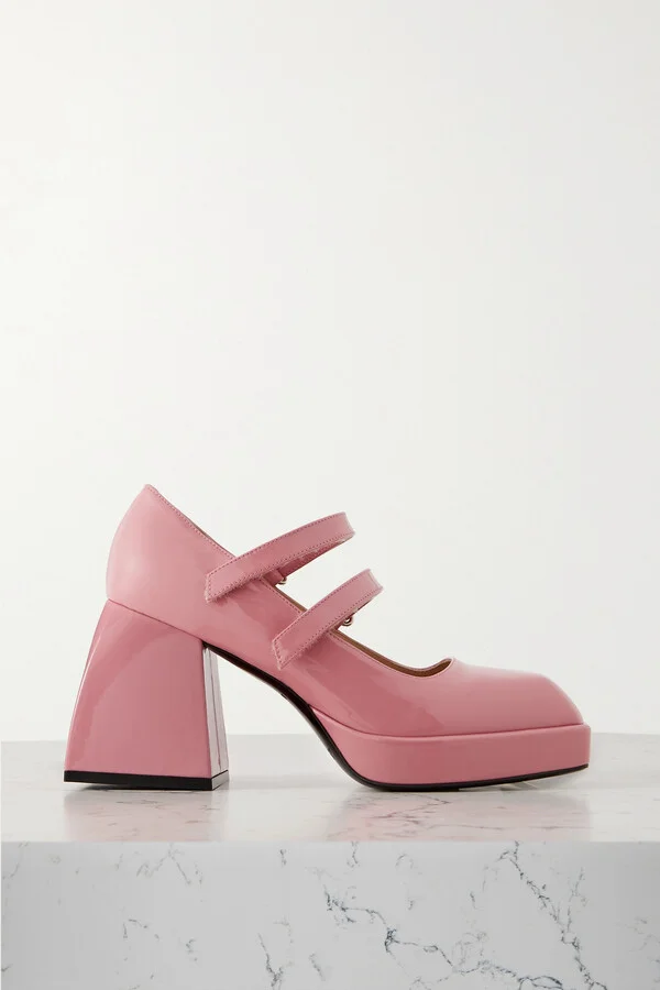 NODALETO - Bulla Babies Patent-leather Platform Mary Jane Pumps - Pink