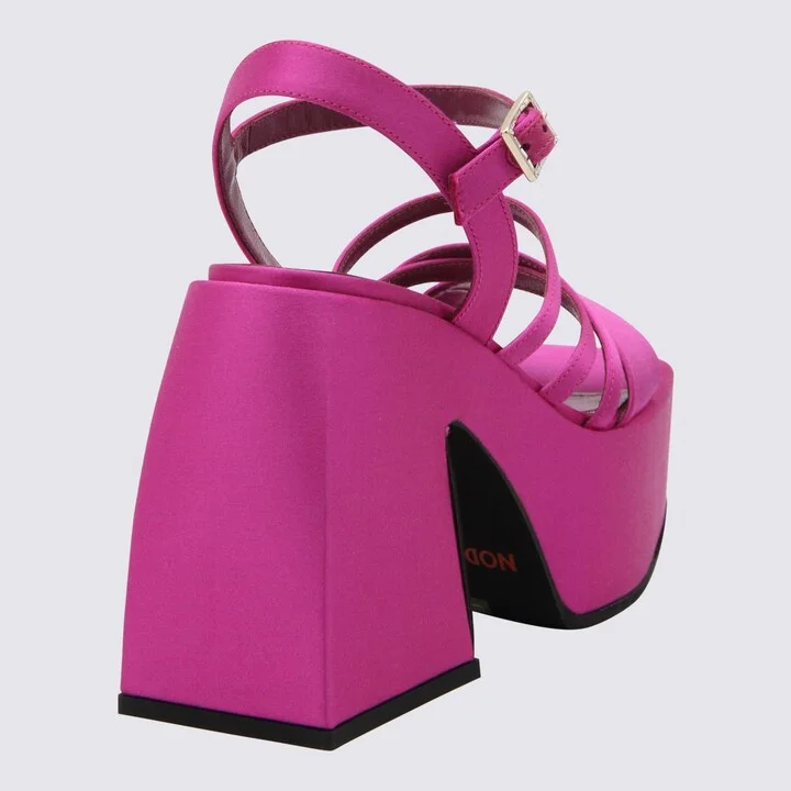 Nodaleto Pink Satin Bulla Chibi Sandals - Image 2