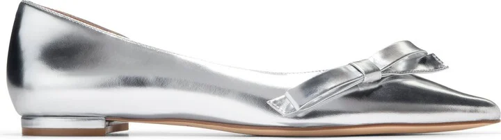 Noella Bow Satin Skimmer Flat - Image 3
