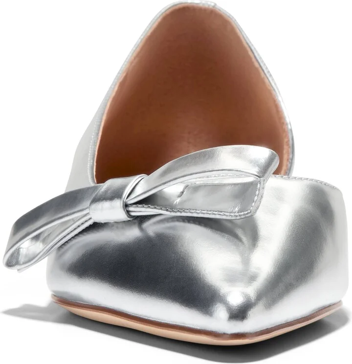 Noella Bow Satin Skimmer Flat - Image 4