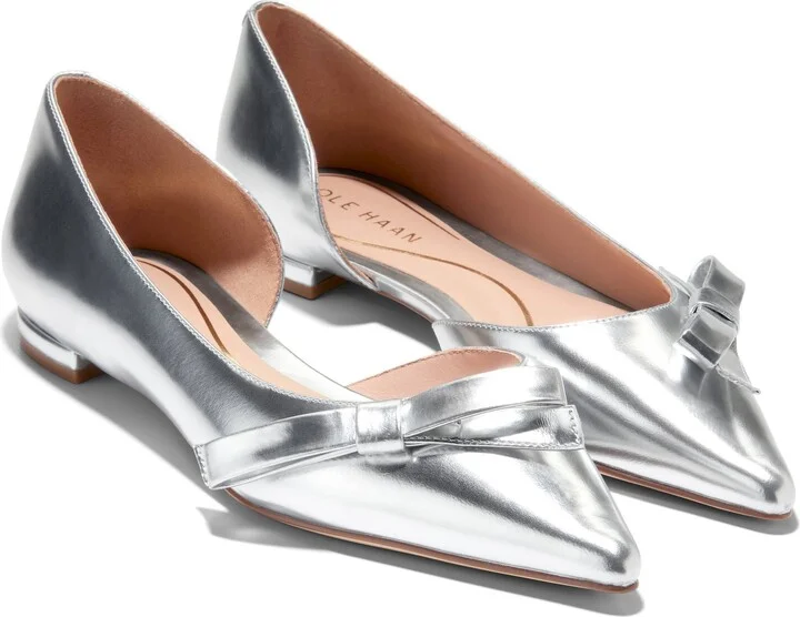 Noella Bow Satin Skimmer Flat - Image 7