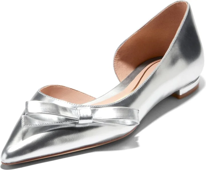 Noella Bow Satin Skimmer Flat - Image 9