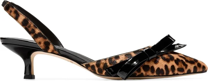 Noella Bow Slingback Pointed Toe Kitten Heel Pump - Image 3