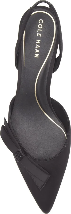Noella Bow Slingback Pointed Toe Kitten Heel Pump - Image 11