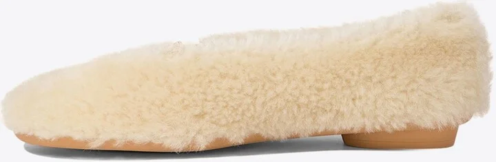 Noella Fur Shearling Ballet Flats - Image 2