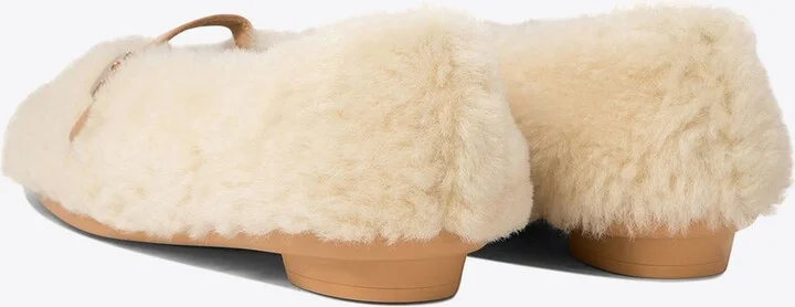 Noella Fur Shearling Ballet Flats - Image 3