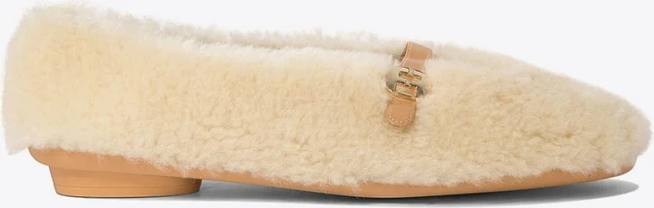 Noella Fur Shearling Ballet Flats