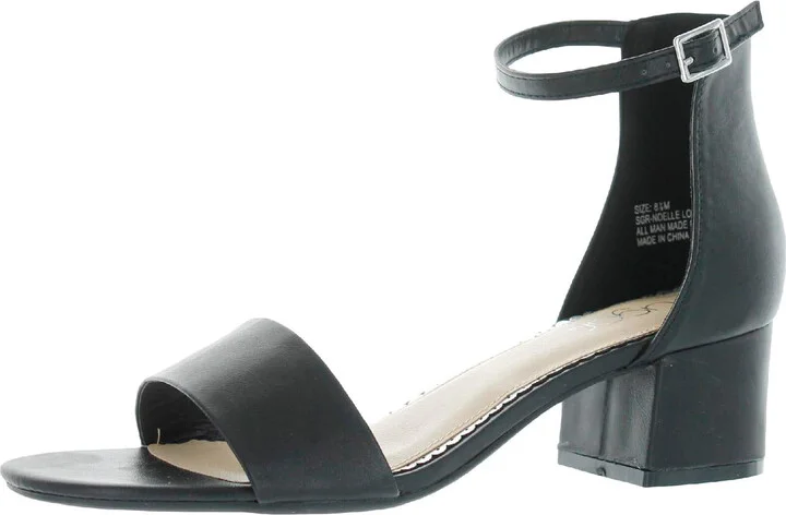 Noelle Low Womens Kitten Heel Open Toe Ankle Strap