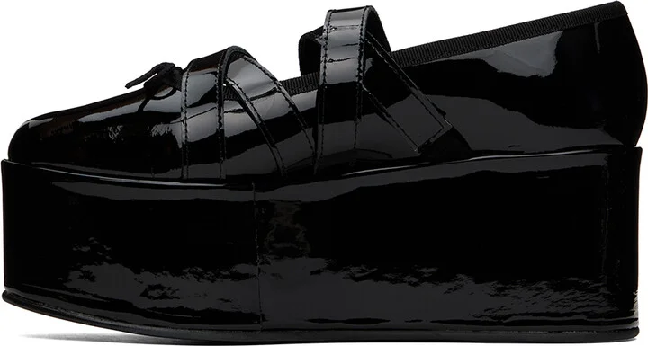 Noir Kei Ninomiya Black Repetto Edition Platform Ballerina Flats - Image 3
