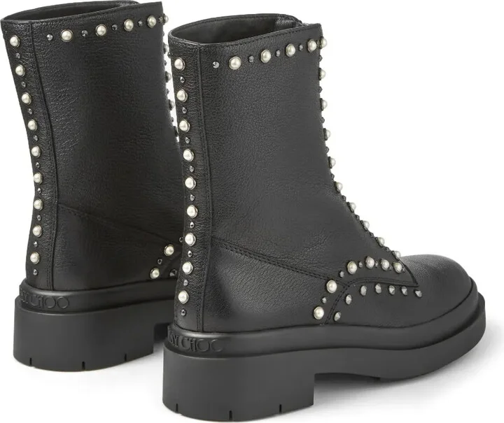 Nola crystal-embellished leather boots - Image 3