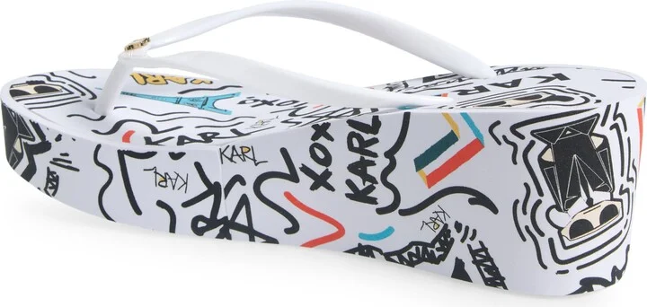 Nola Graffiti Platform Flip Flop - Image 2