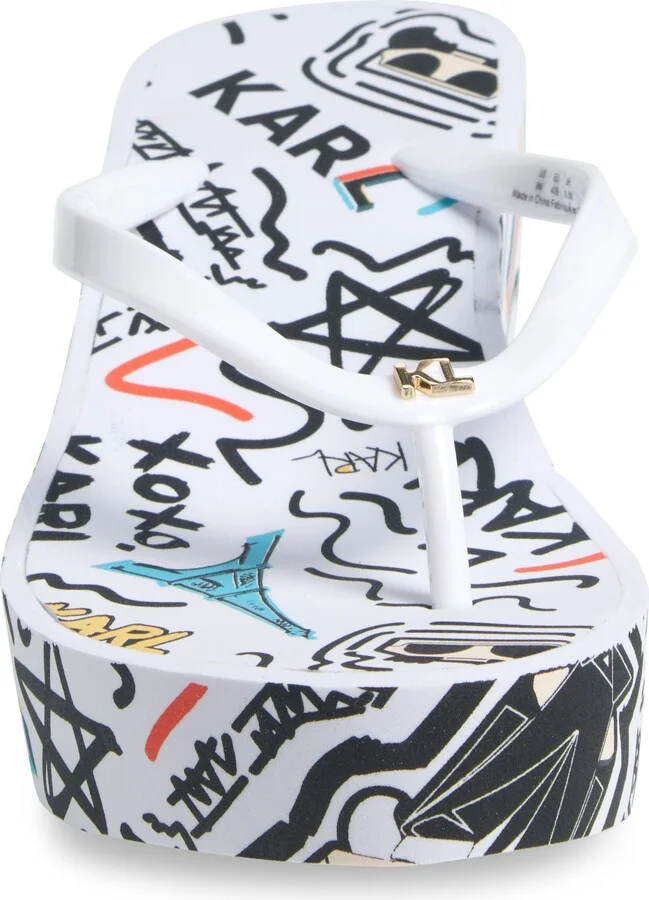Nola Graffiti Platform Flip Flop - Image 3