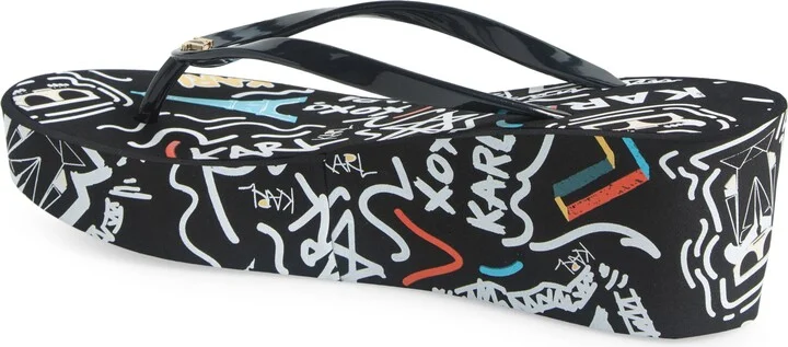 Nola Graffiti Platform Flip Flop - Image 8