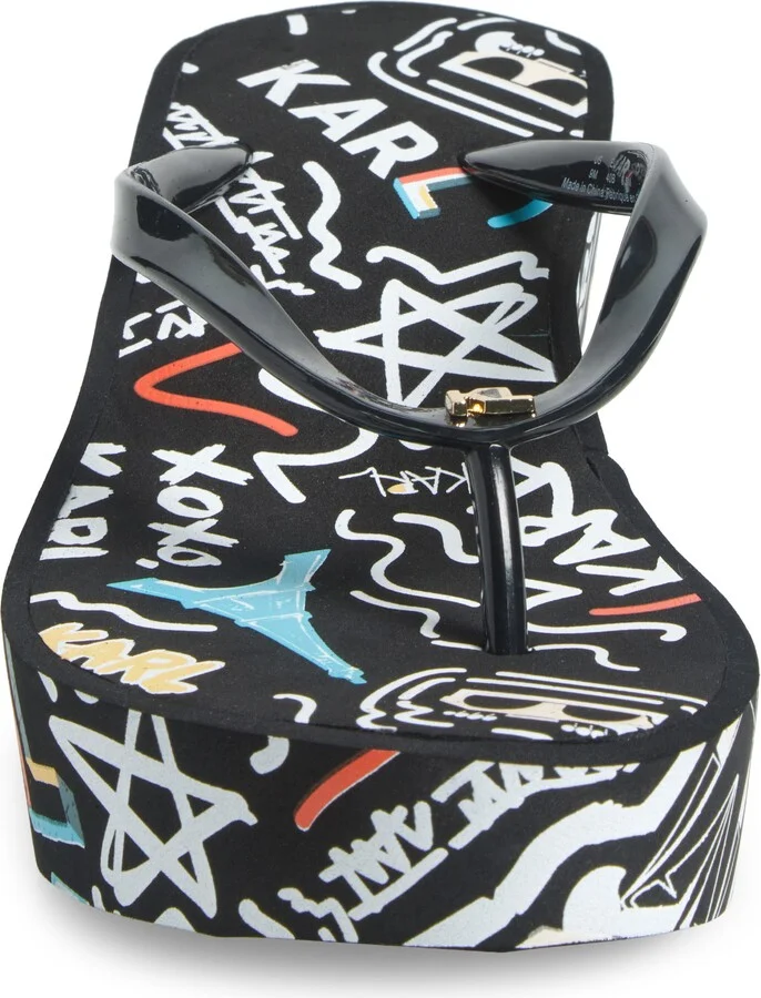 Nola Graffiti Platform Flip Flop - Image 9