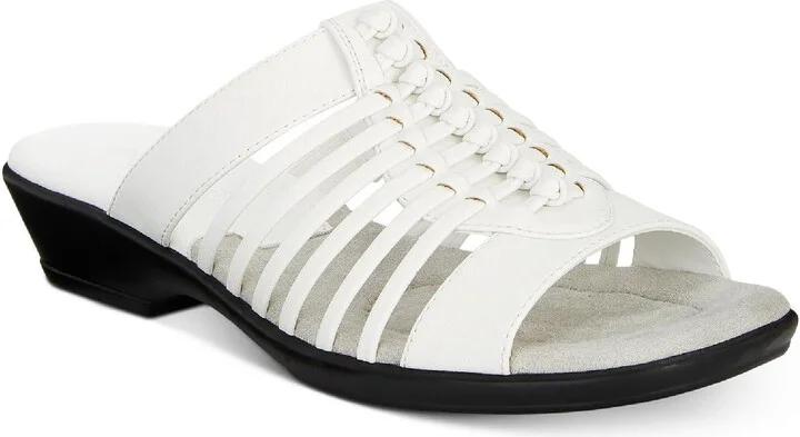 Nola Womens Faux Leather Caged Huarache Sandals