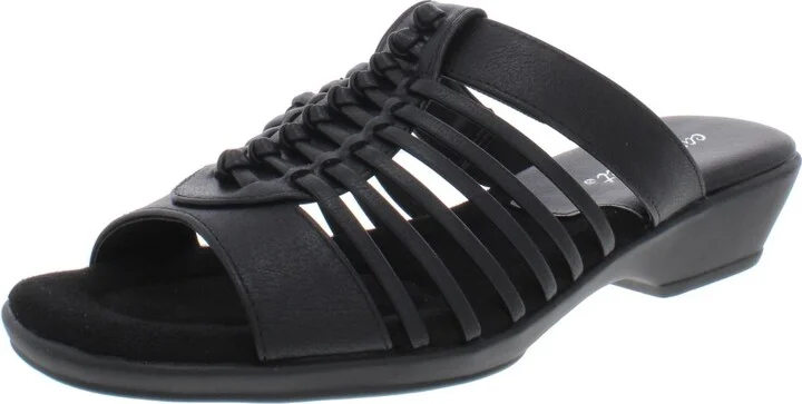 Nola Womens Strappy Slip On Slide Sandals