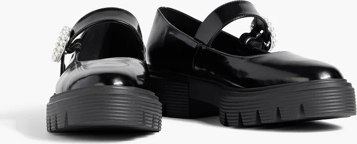 Nolita embellished leather platform loafers - Image 2