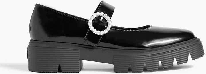 Nolita embellished leather platform loafers