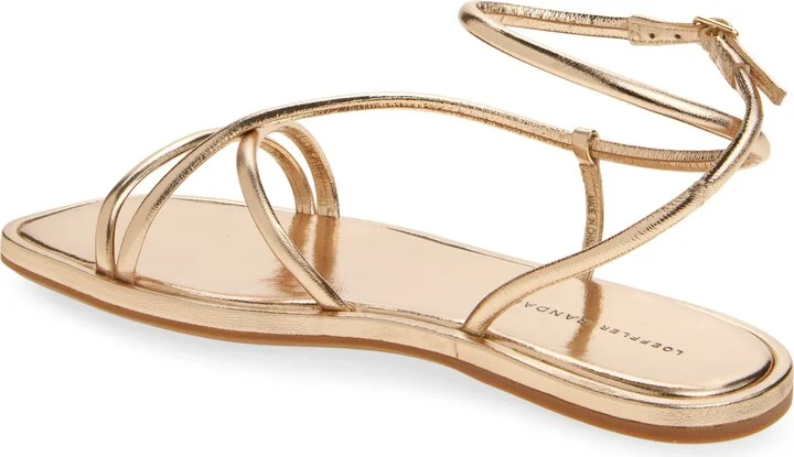 Noor Ankle Strap Metallic Sandal - Image 2