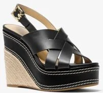 Nora Leather Wedge Sandal - Image 2