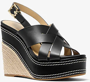 Nora Leather Wedge Sandal