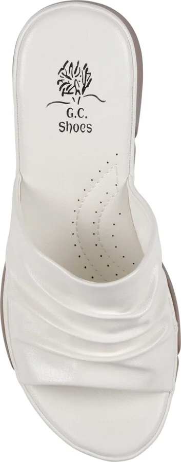 Nora Ruched Wedge Sandal - Image 4