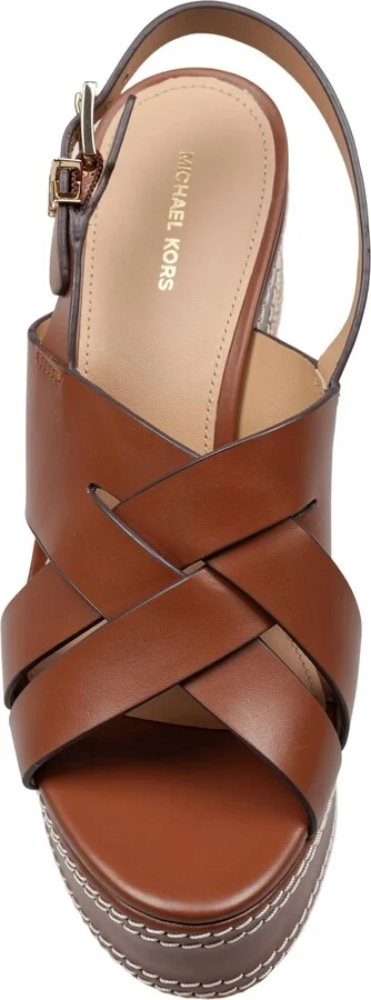 Nora Wedge Sandal In Leather Color - Image 2
