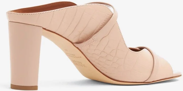 Norah 70 Croc-Embossed Leather Mules - Image 2