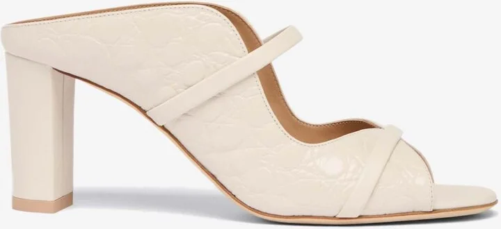 Norah 70 Croc-Embossed Leather Sandals
