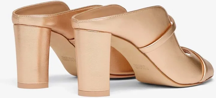 Norah 70 Metallic Leather Sandals - Image 2