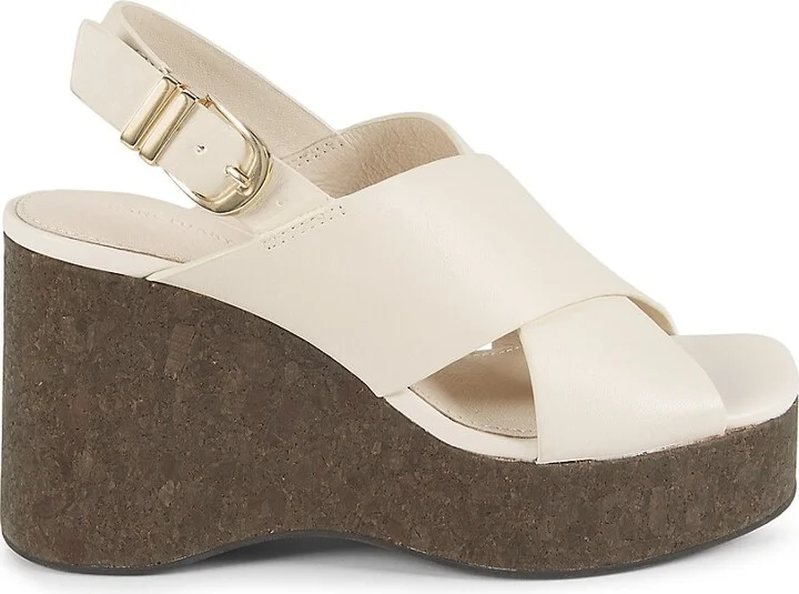 Norah 89MM Leather Wedge Sandals