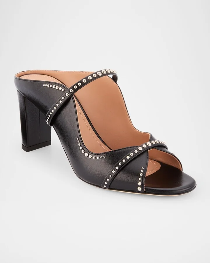 Norah Nappa Leather Dual-Strap Mule Sandals - Image 5