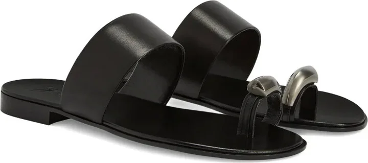 Norbert leather single-band toe-ring sandals - Image 2