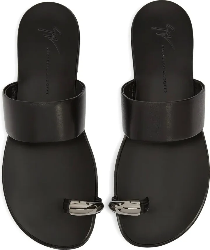 Norbert leather single-band toe-ring sandals - Image 4