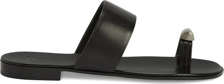 Norbert leather single-band toe-ring sandals