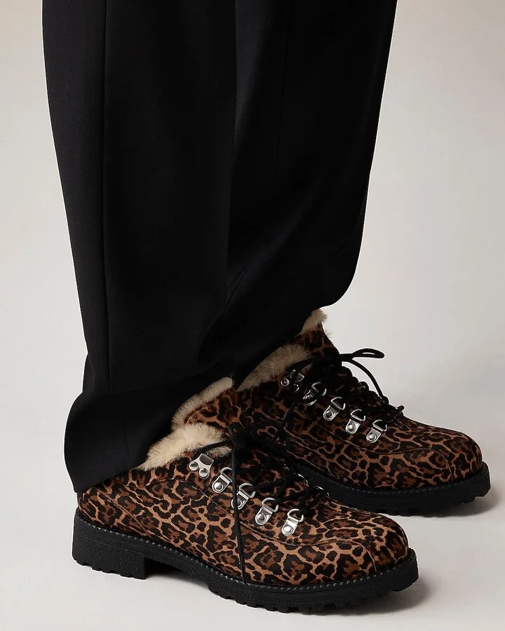 Nordic ankle boots in calf hair