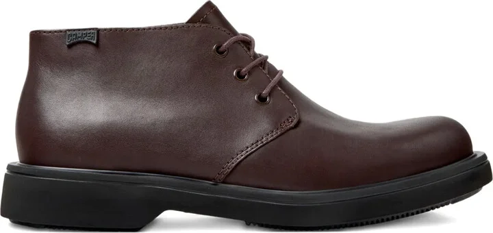 Norman lace-up leather desert boots
