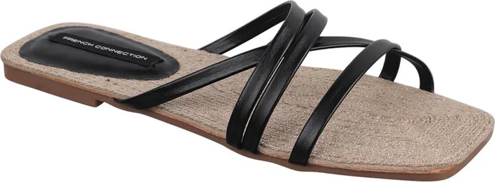 North West Rope Womens Leather Slip On Slide Sandals