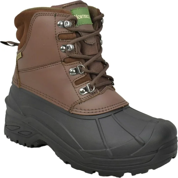 Northikee Waterproof Suede Leather Ankle Warm Winter Snow Boots for Mens