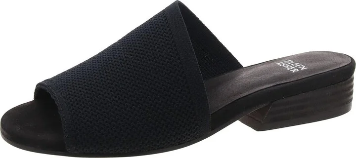 Noto Womens Slip On Peep Toe Slide Sandals