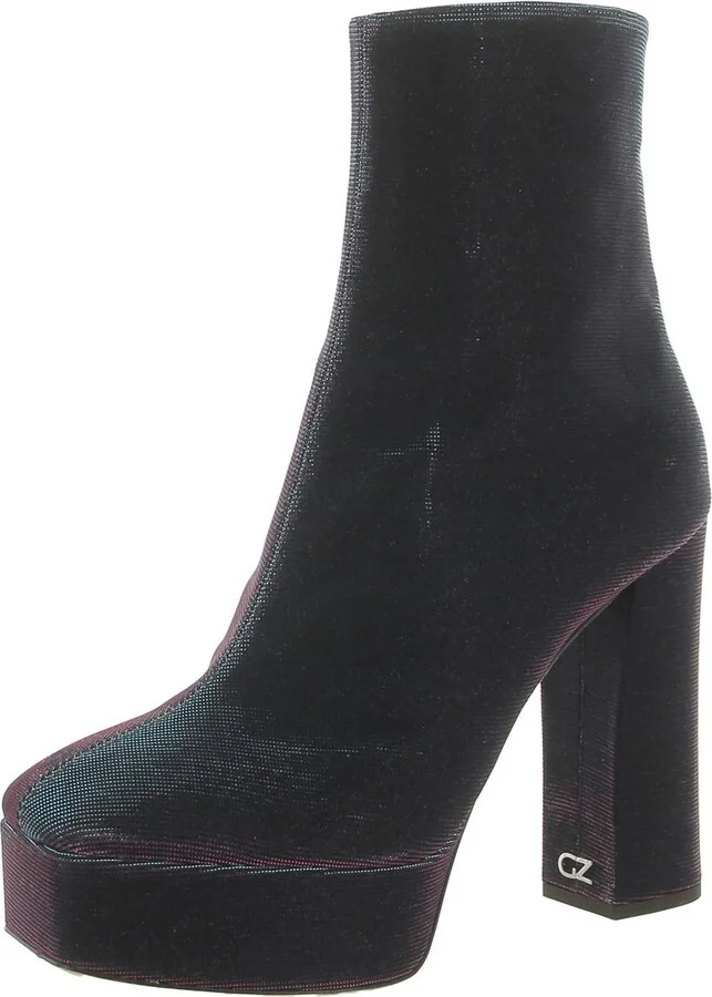 Notturna Womens Iridescent Square Toe Mid-Calf Boots