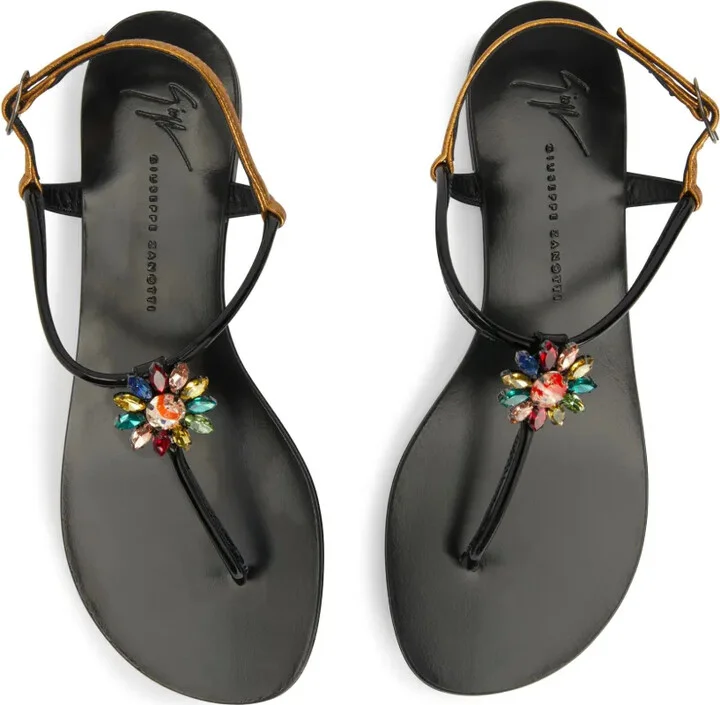Noussa floral-appliqué sandals - Image 4