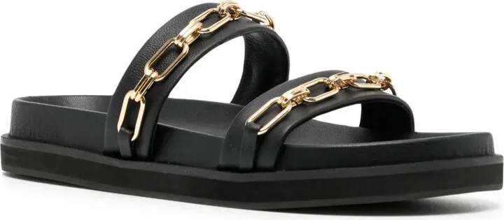 Nova chain-embellished leather sandals - Image 2