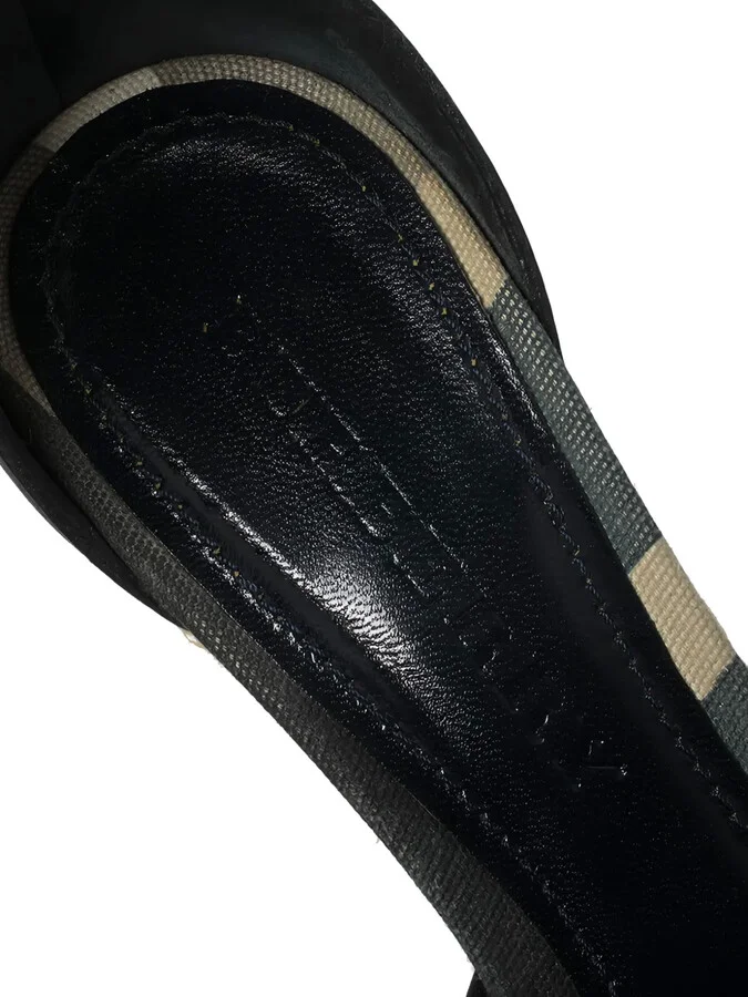 Nova check-canvas wedge sandals - Image 5