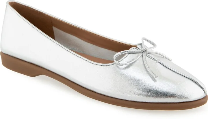 Silver Metallic Leather