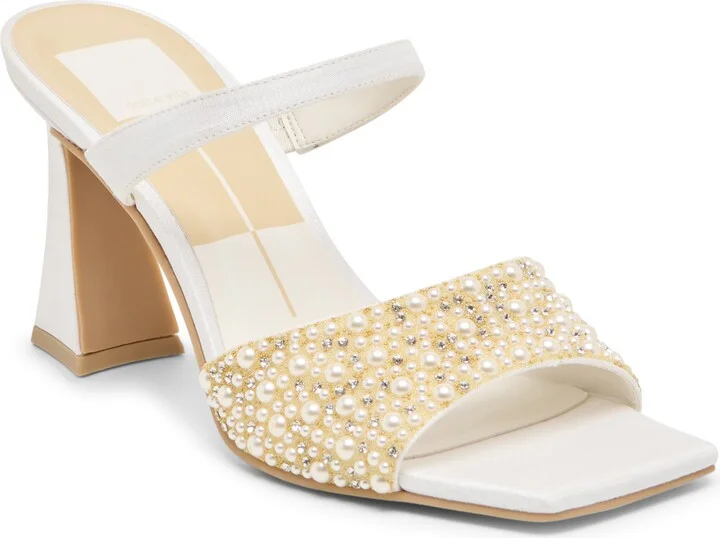 Nowles Faux Pearl & Rhinestone Sandal